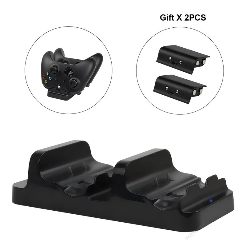 

Dual Charger For XBox One Slim/X Controller Gamepad Battery Charger Joystick Charging base Dock Station Stand Gaming Accessories