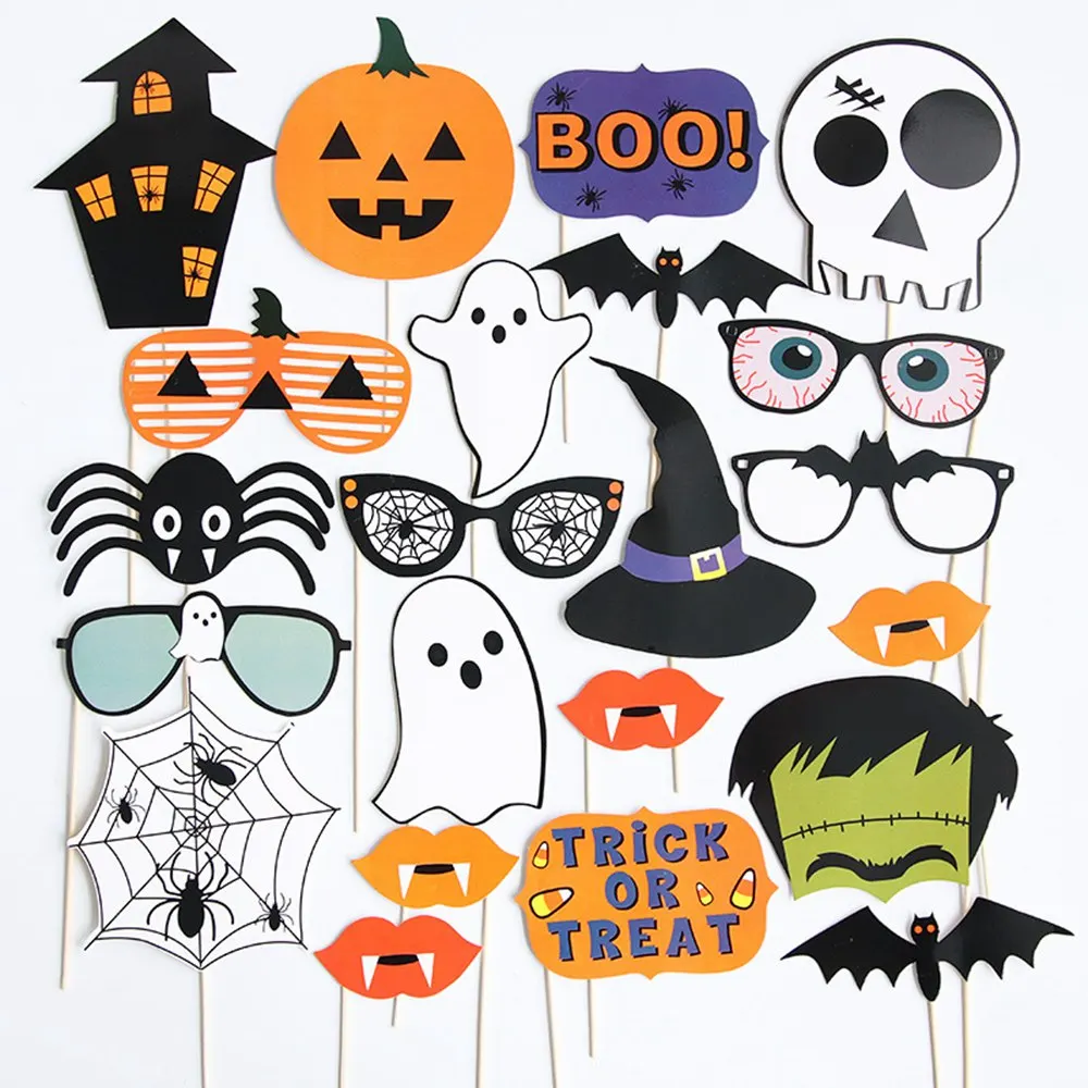 

1Set Scary Pumpkin Witch Ghost Hand Photo Booth Props Happy Halloween Party Decoration Supplies Trick or Treat Masquerade 2023