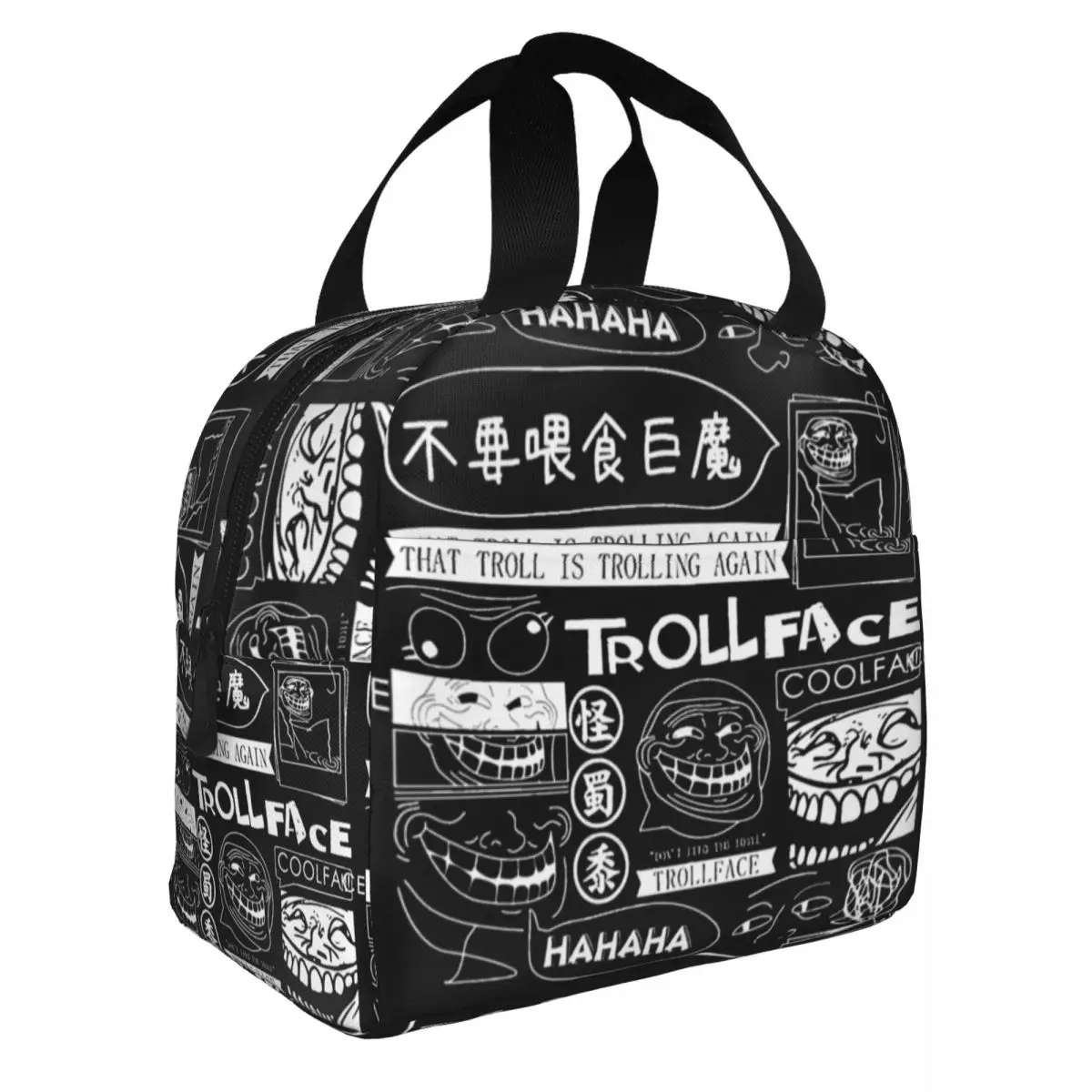 Изолированные сумки для ланча с коллажем Trollface Coolface Термосумка контейнер Rage