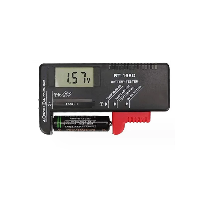 1 шт. BT168D 168 PRO цифровой тестер батареи проверка напряжения для кнопки AA AAA 9 В