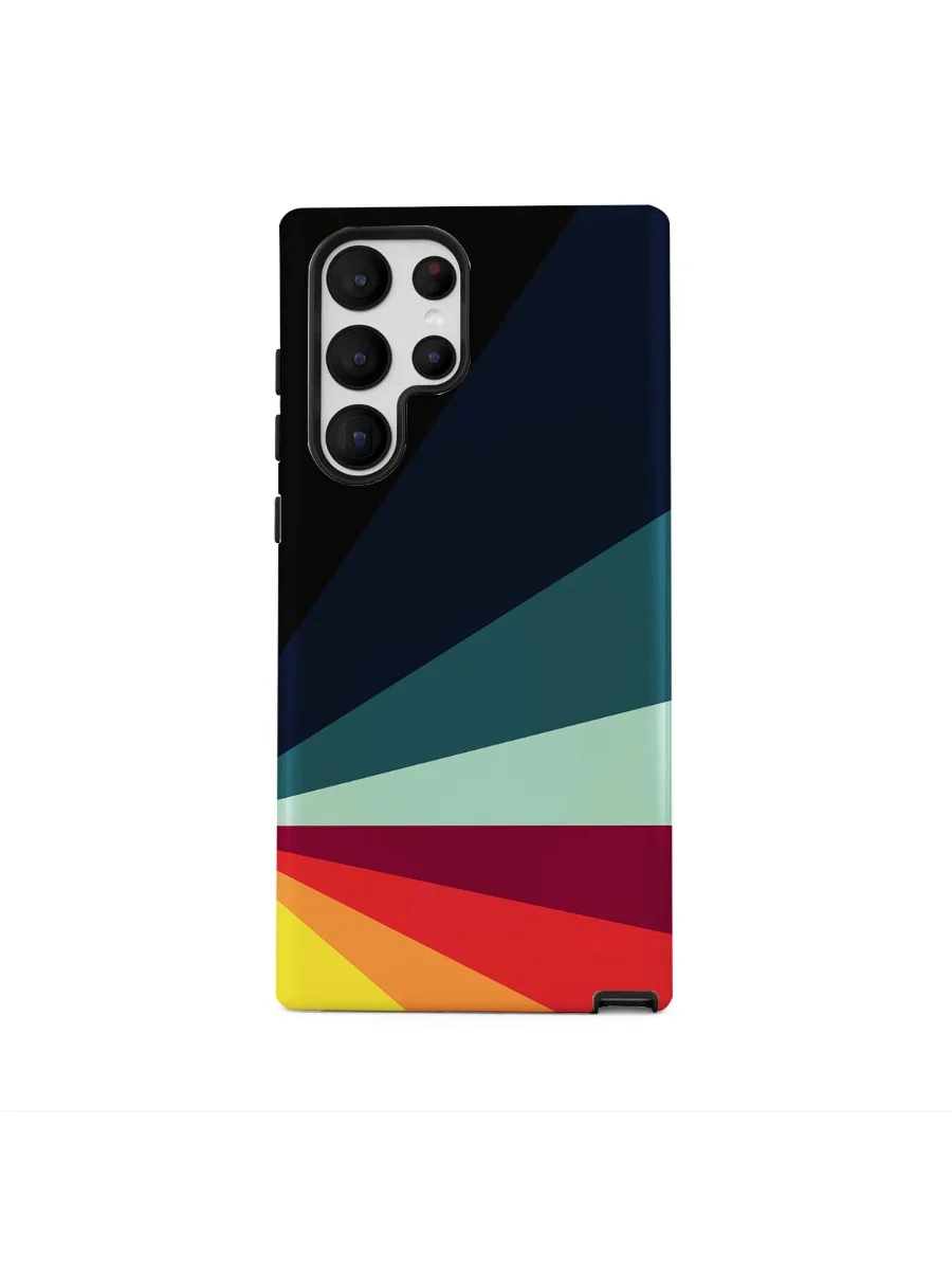 Фото Чехол для телефона Samsung S25 S24 S23 S22 A55 A54 A16 Ultra PRO Plus FE 5G с цветной строчкой, жесткий акриловый противоударный чехол Funda №1
