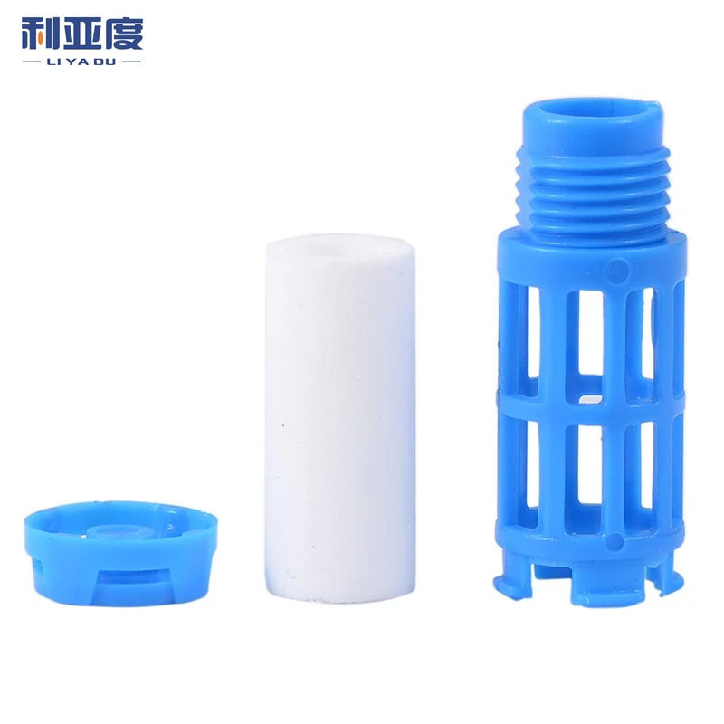 

Pneumatic plastic exhaust muffler air Silencer 1/8 1/4 3/8 1/2 male thread Sound absorbing filter Slip lock for spray pumps