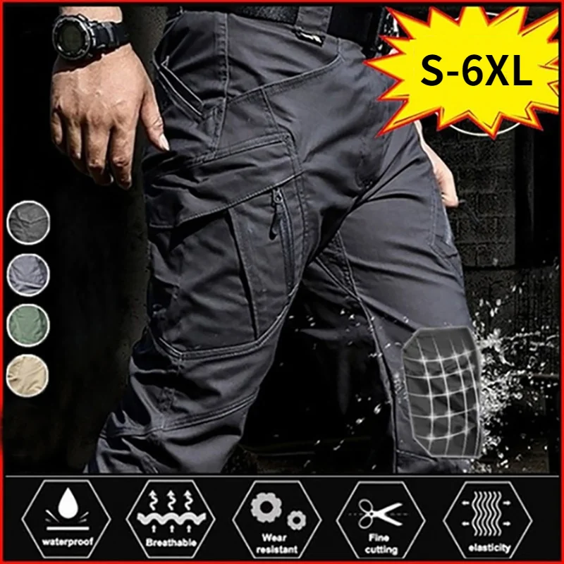

Men's Military Tactics X9 Overalls Multi-pocket Zipper Elastic Trousers Men Outdoor Sports Rock Climbing and Hunting Pants S-6XL