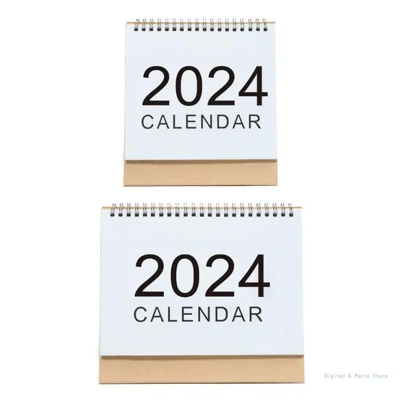 

M17F 2024 милые креативные мини-настольные календари, украшения, канцелярские школьные календари, простые маленькие настольные