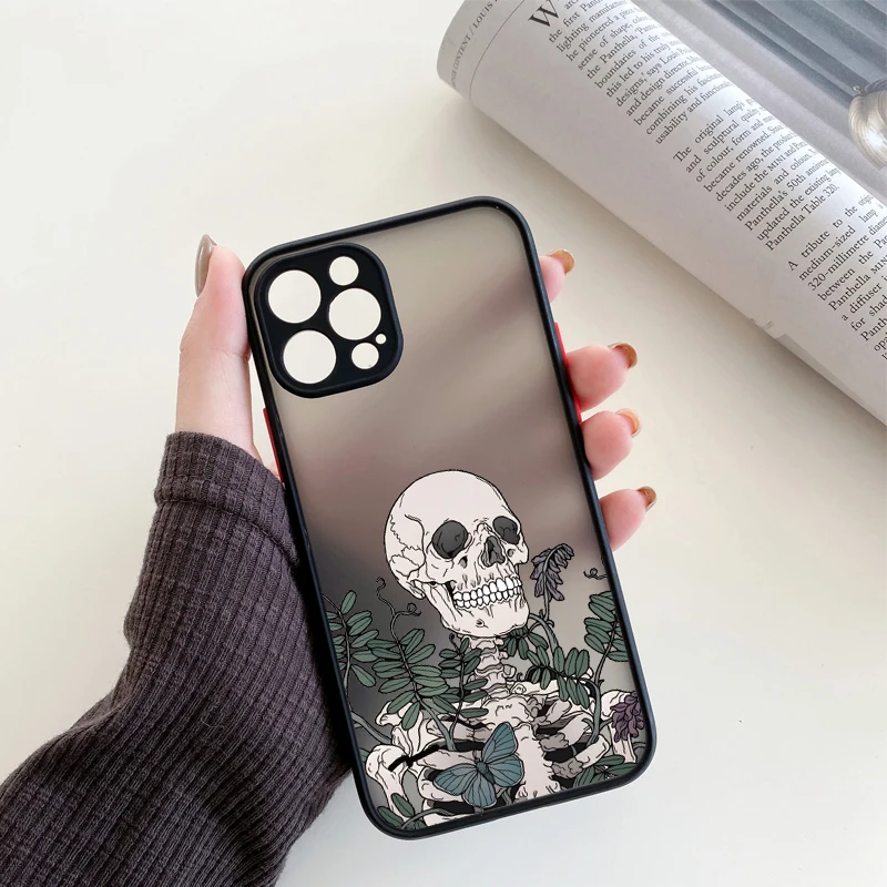 

Personalized Cool Creative Skull Phone Case For iPhone 11 12 13 14 Pro Max Mini SE 7 8 Plus Skin Scrub Protection Phone Cover