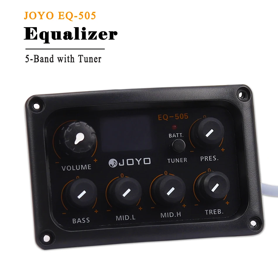Acústico com Lcd Botão de Volume de Controle de Baixo Joyo Musical Equalizador Captador Afinador Afiado Meio Kit Completo 5