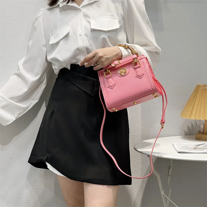 2023 New Quality Luxury Bamboo Handle Purses And Handbags Designer Leather Shoulder Crossbody Bags For Women Fashion Tote