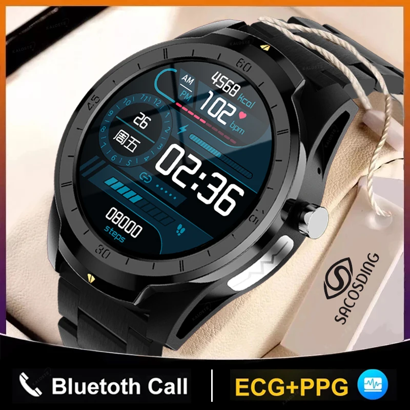 

2022 New ECG+PPG Bluetooth Call Smart Watch Men IP68 Waterproof Heart Rate Blood Pressure Sports Health HD Smartwatch For Xiaomi