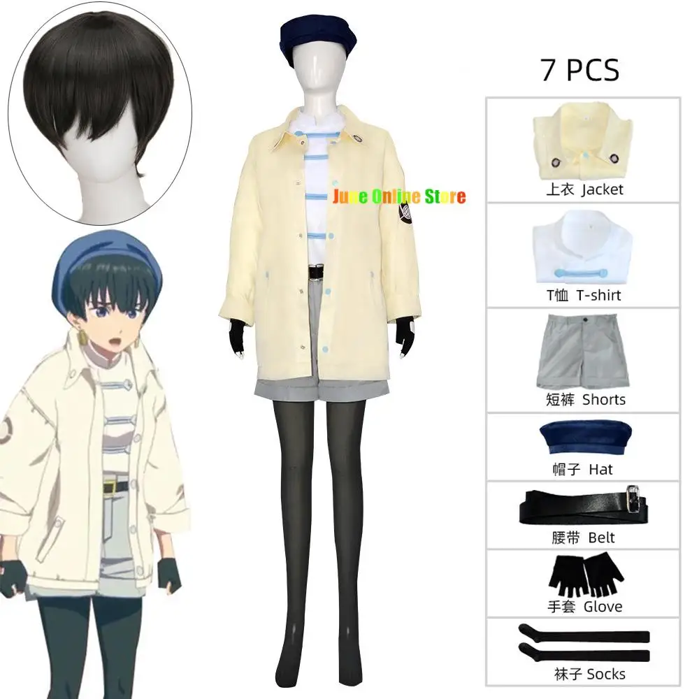 

Anime TRIGUN STAMPEDE Meryl Stryfe Cosplay Costume Coat Shorts Hat Wig Black Hair Women Halloween Carnival Party Outfits Suit