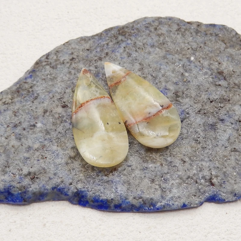 Полудрагоценные ювелирные изделия натуральный камень желтый опал модные