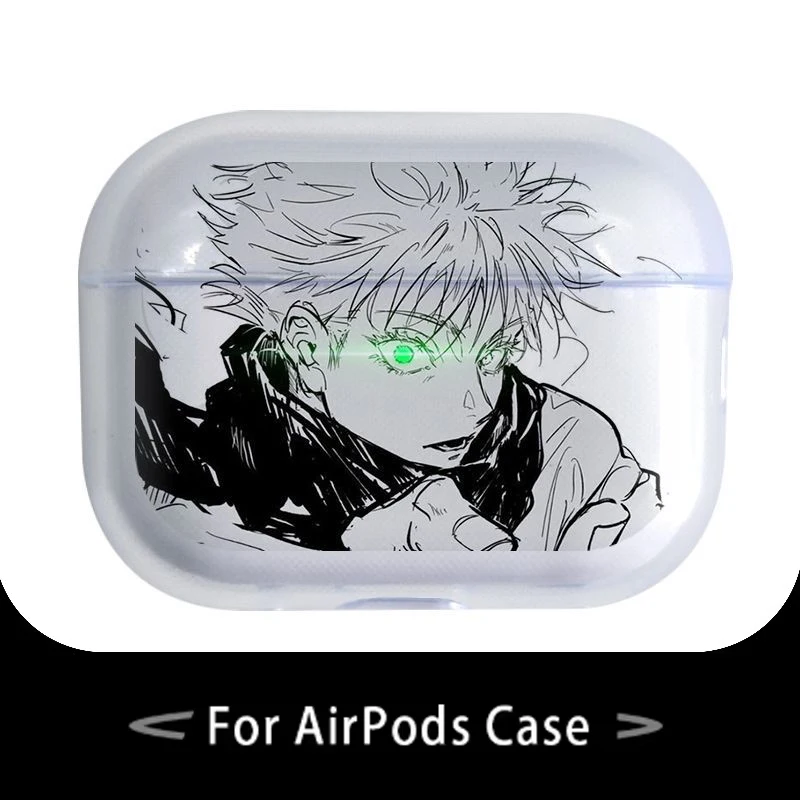 Фото Чехол для наушников Japan Anime Jujutsu Kaisen GojoSatoru для AirPods 4, 3, 1, 2 Gen, защитный чехол для AirPods Pro3 Pro №1