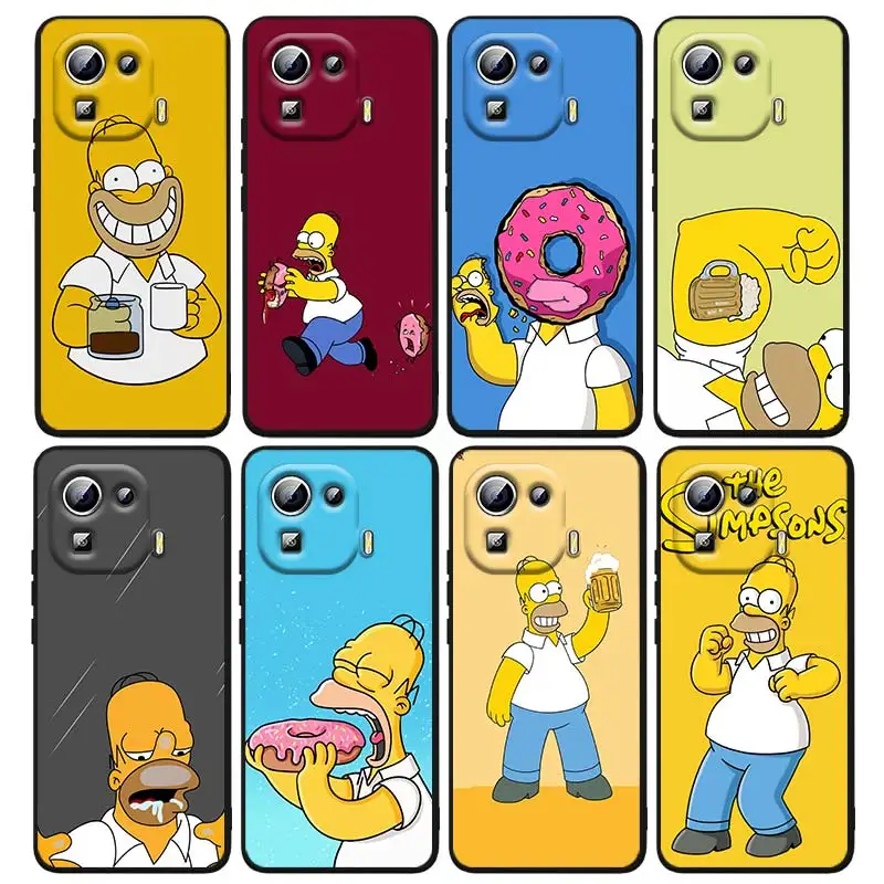 

Boy Family The Simpsons For Xiaomi Mi 12 11T 11 11i 10i 10T 10S Note 10 9T 9 SE Lite Ultra Pro 5G Black TPU Phone Case Capa