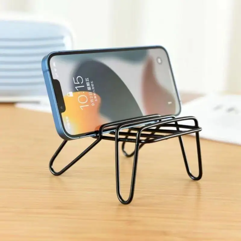 Cute Colorful Mini Chair Shape Mobile Phone Stand Portable Creative Adjustable Folding Stool Lazy Phone Universal Desktop Holder