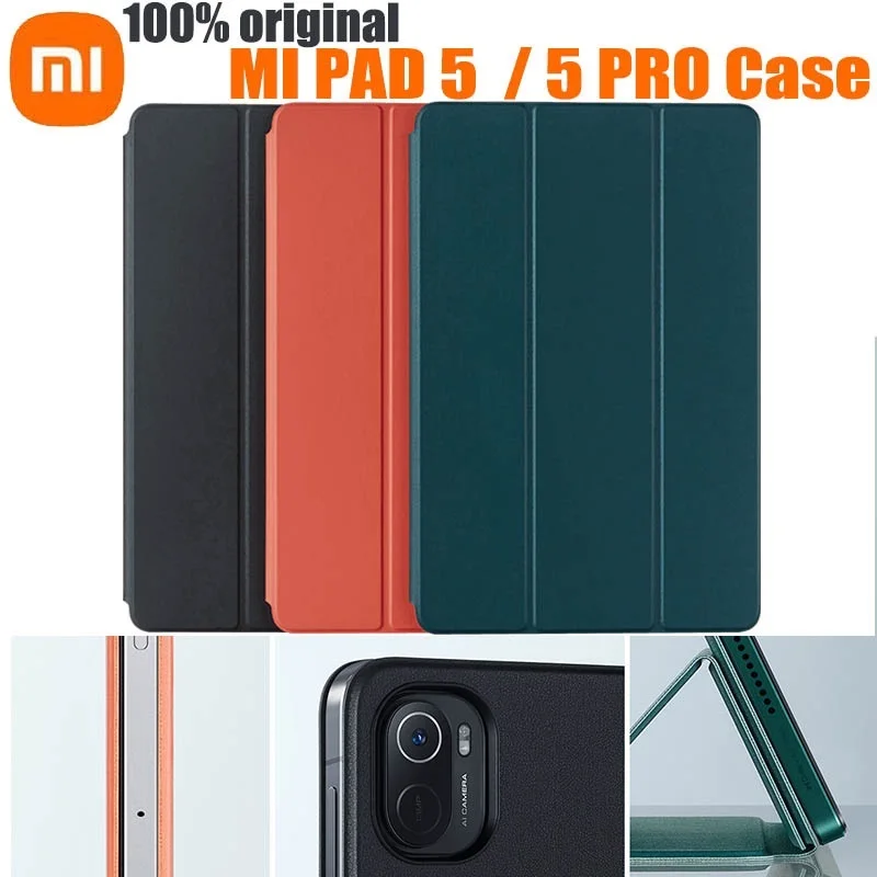 

Original Xiaomi pad 5 Pro / pad5 intelligent wake-up protective case ultra thin leather Tablet glass magnetic adsorption