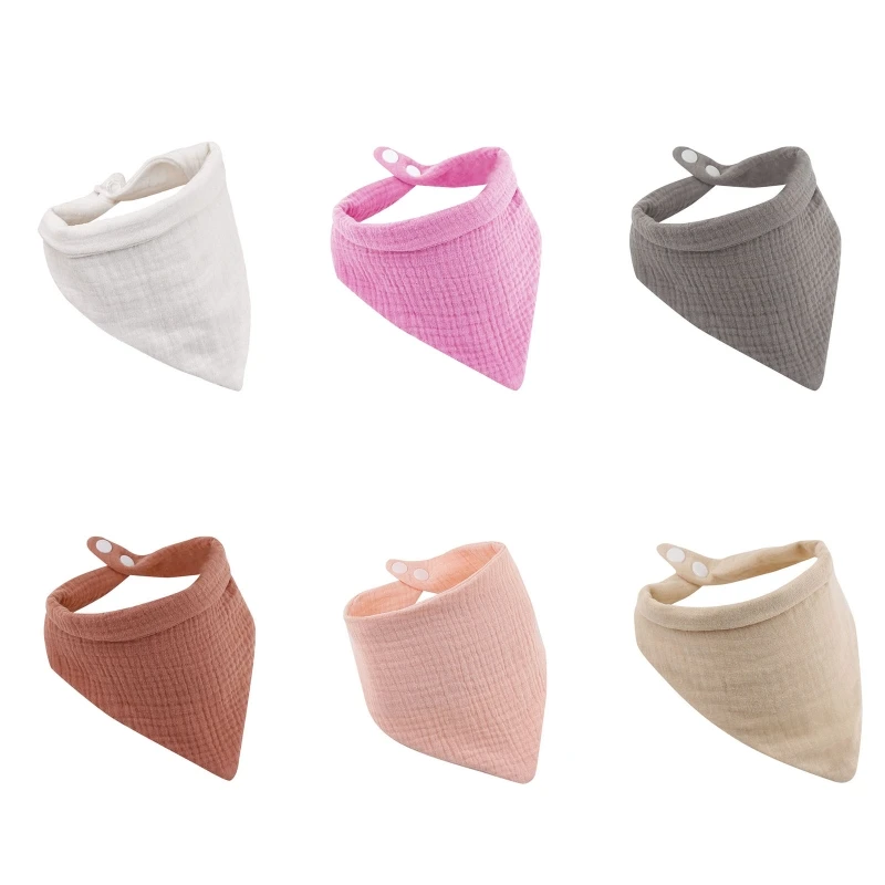 

New Baby Bibs for Infant Boy Girl Soft Colored Handkerchief Nursery Room Supplies