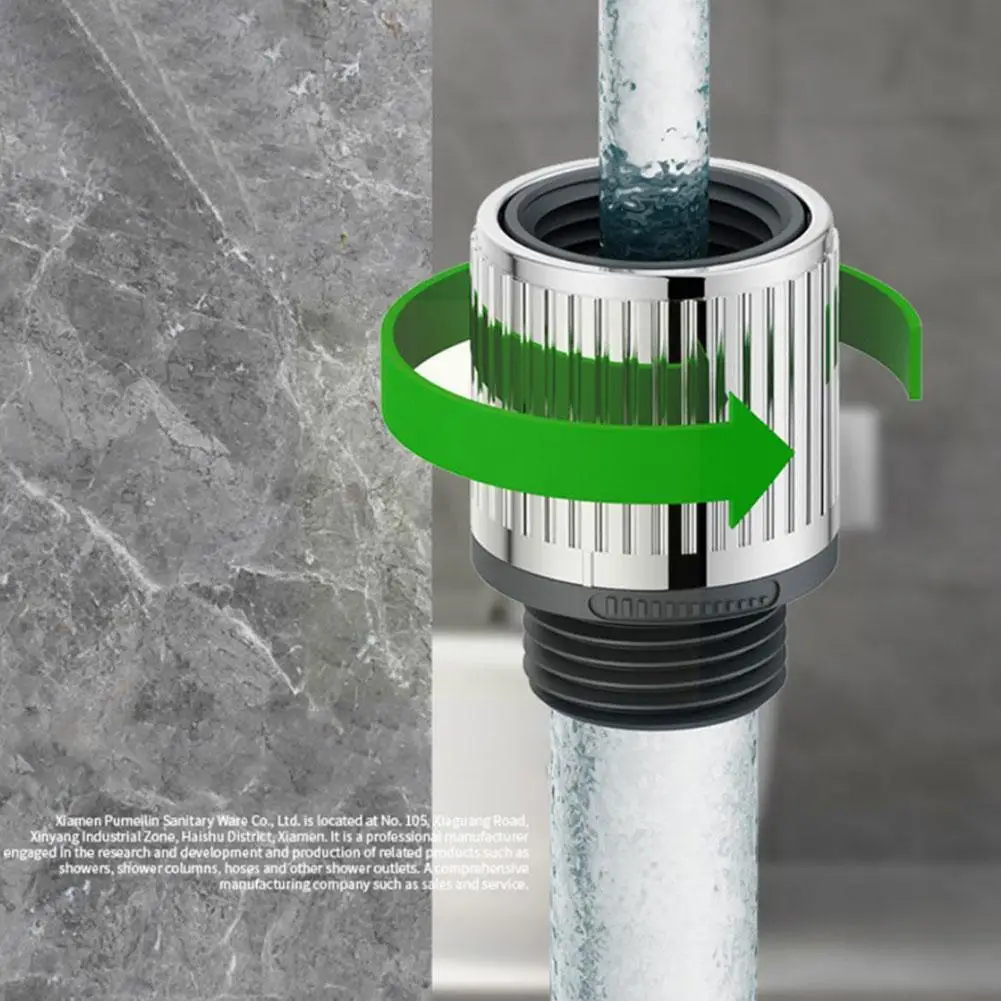 

Silver Color Shower Flow Regulator Water Pressure Control Switch Faucet Adapter For Kitchen Bathroom V3g5