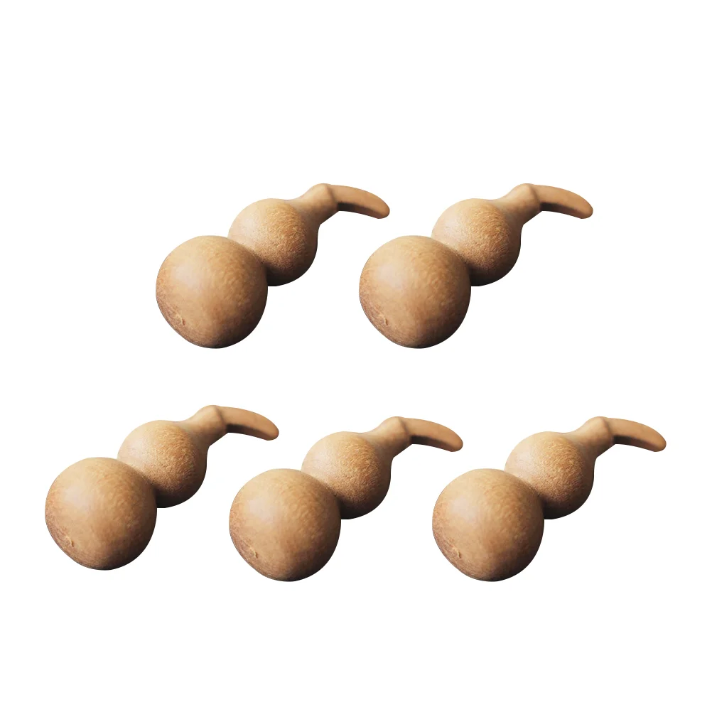 

5pcs Mini Calabash Ornaments Mini Gourd Crafts Gourd Shape Adornment Landscape Gourd Decor Calabash Desktop Decor for Home Shop