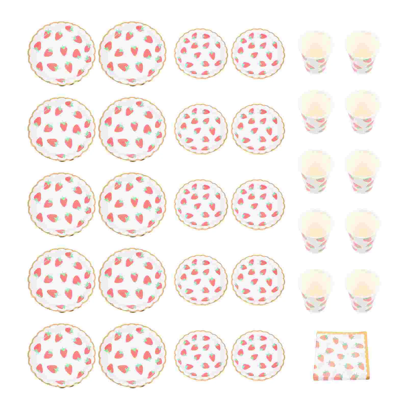 

Party Plates Strawberry Decorations Tropical Birthday Napkins Luau Lemon Supplies Paper Shortcake Fruit Tableware Summer Pool