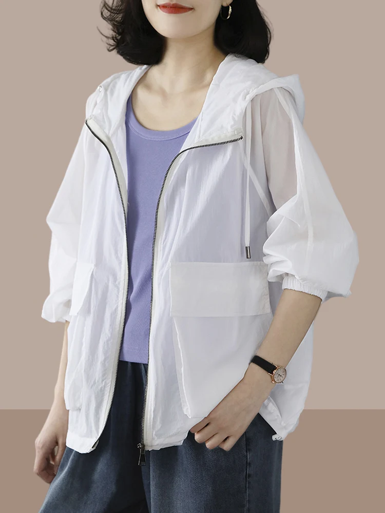 Летняя тонкая Солнцезащитная одежда новинка 2024 модная женская верхняя