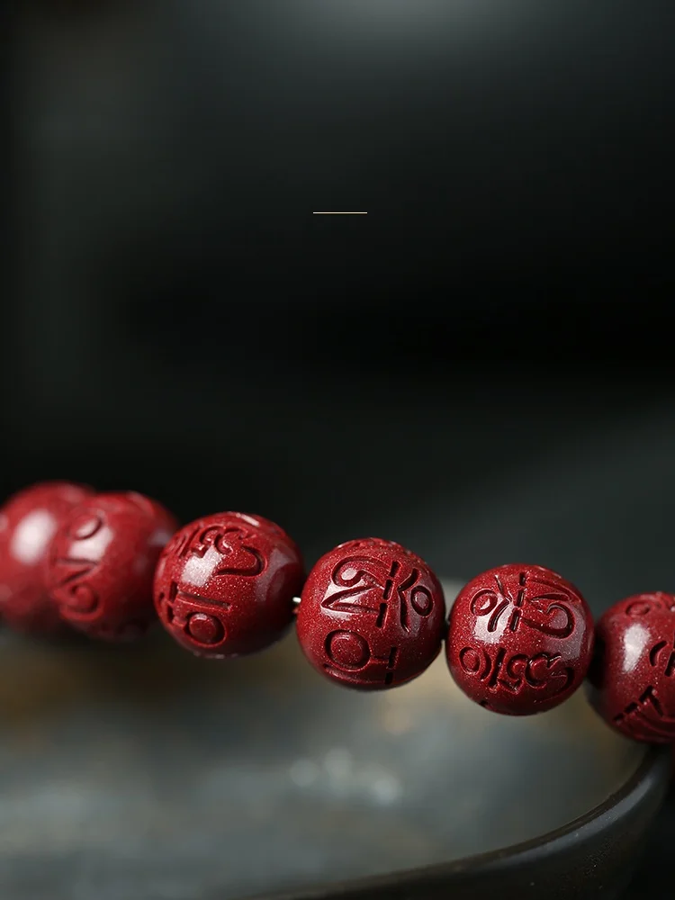 [Флагман Putuo Mountain] Браслет из киновари для женщин шесть слов мантра год судьбы