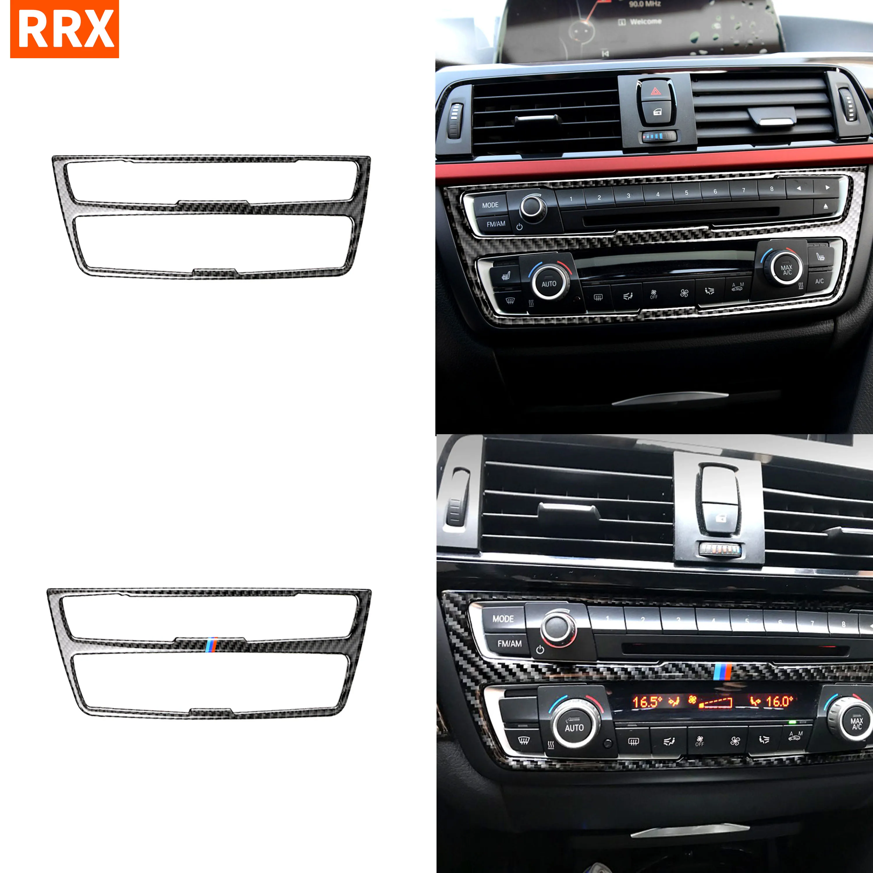 

Для BMW F30 3 серии 2013-2015 F34 3GT 2013-2016 CD фоторамка наклейка из углеродного волокна автомобильные аксессуары