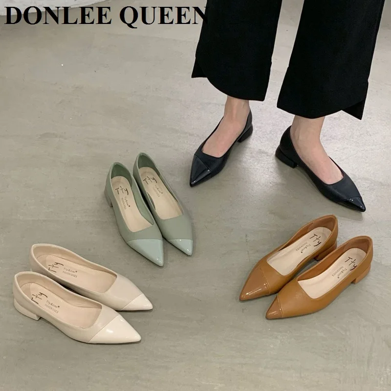 

Fashion Pointed Toe Flats Shoes Women Flat Heels Ballet Female Casual Slip On Loafer Soft Ballerina Brand Moccasin Zapatos Mujer