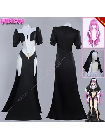 Женский костюм для косплея Sister Gigant, костюм из искусственных волос с волшебными фиолетовыми волосами