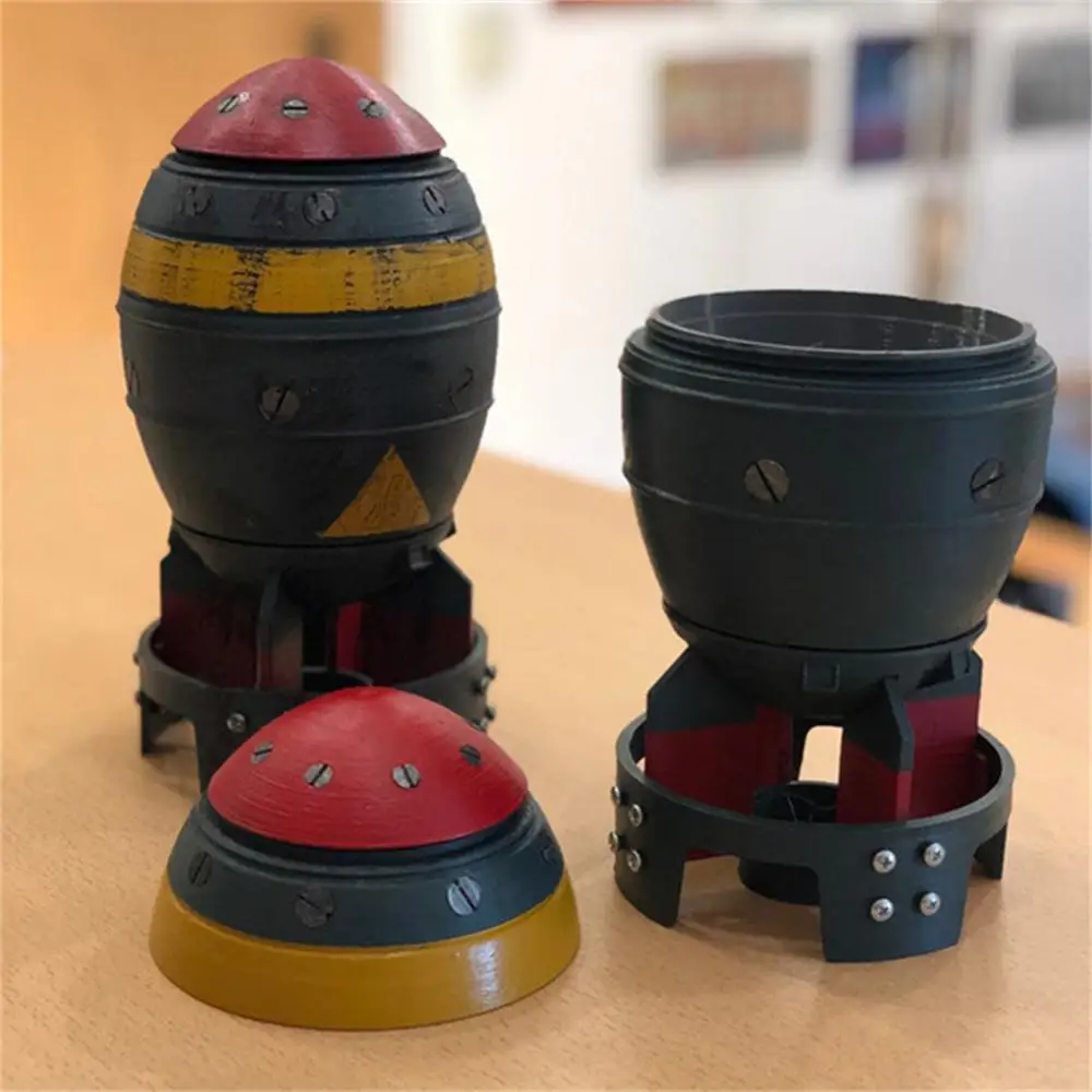 

Mini Nuke Bomb Storage Box Retro Household Missile Ornament Creative Resin Secret Storage Container Multi-space Application