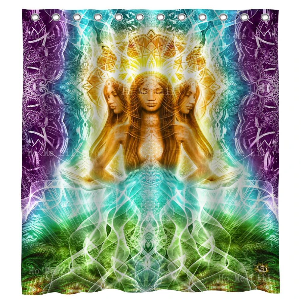 

Goddess Art The Incarnation Of Gaia Meditation Mother Earth Artistic Vision Shower Curtain By Ho Me Lili For Bathroom Decor