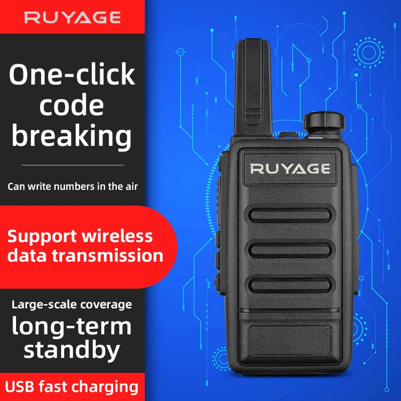 

Ruyage T1 Mini Walkie Talkie Rechargeable Walkie-Talkies 1 or 2 pcs PTT PMR446 Long Range Portable Two-way Radio For Hunting