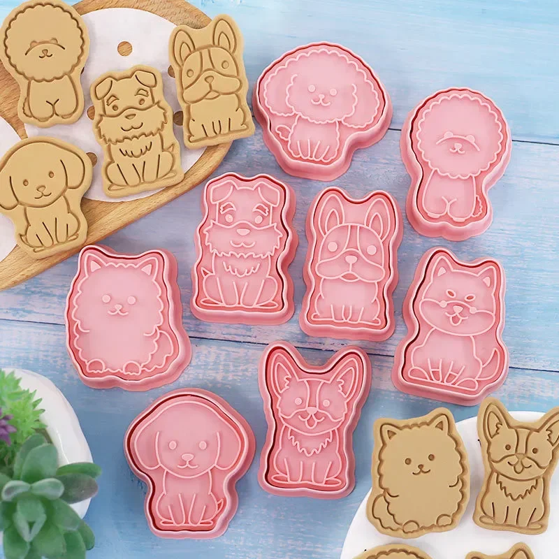 

Baking Cute Cookie Mould Set Cartoon Animal Silicone Cookie Moulds Baking Moulds Cookie Setting Props For Home Kitchen