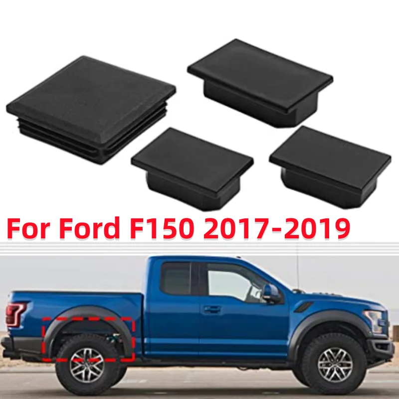 

4Pcs/set Car Rear Wheel Well Frame Tube Hole Plug Fit for Ford F150 2017-2019