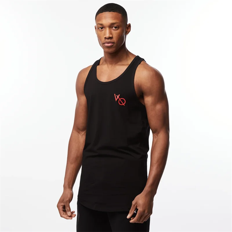 

Men's Vest Gym Running Training Bodybuilding Cotton Print Tank Top Joggers Outdoor Sports Fitness Elastic Vest Training Clothes