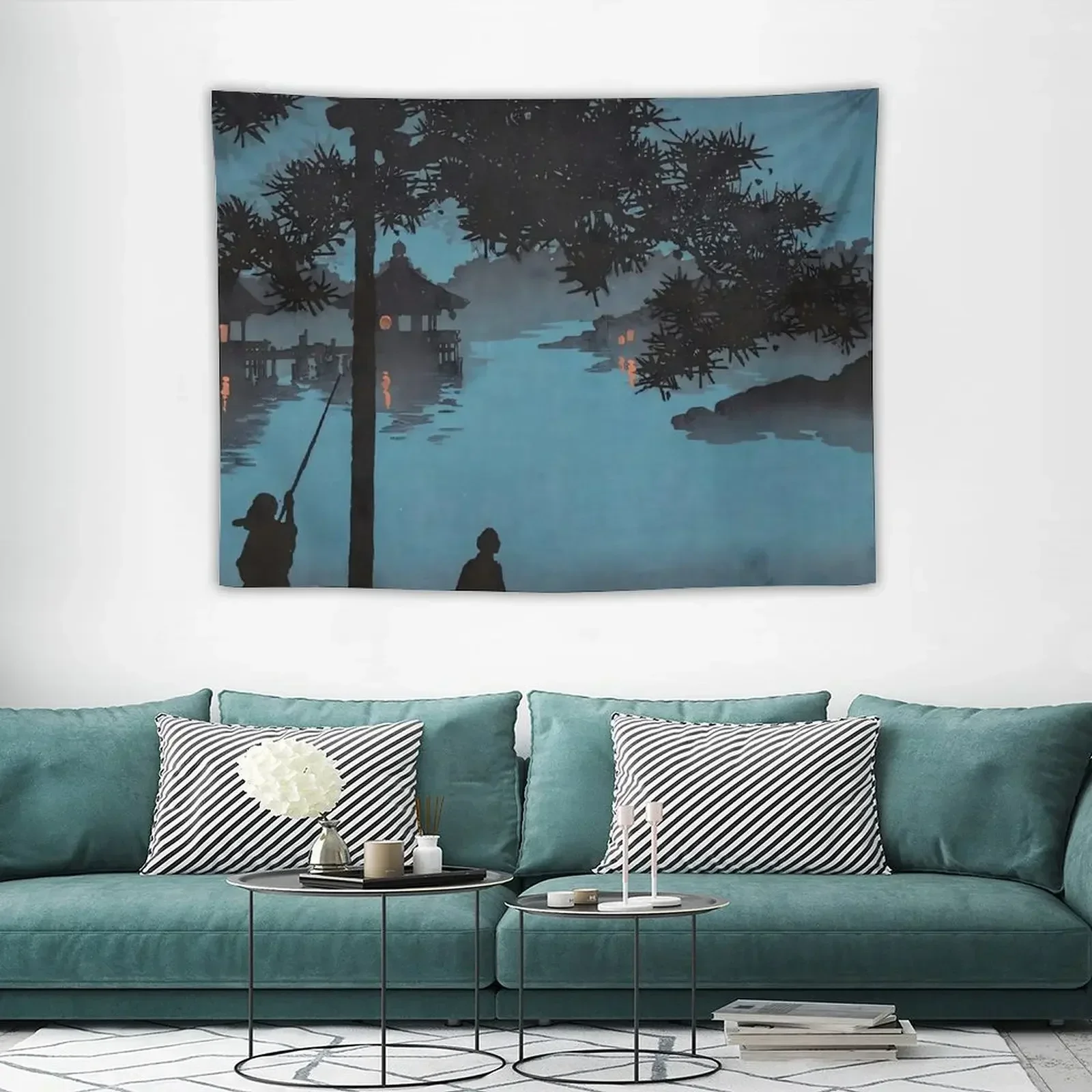 Koho Shoda Stars Over Biwa Lake Гобелен Забавное украшение для спальни Рождественское