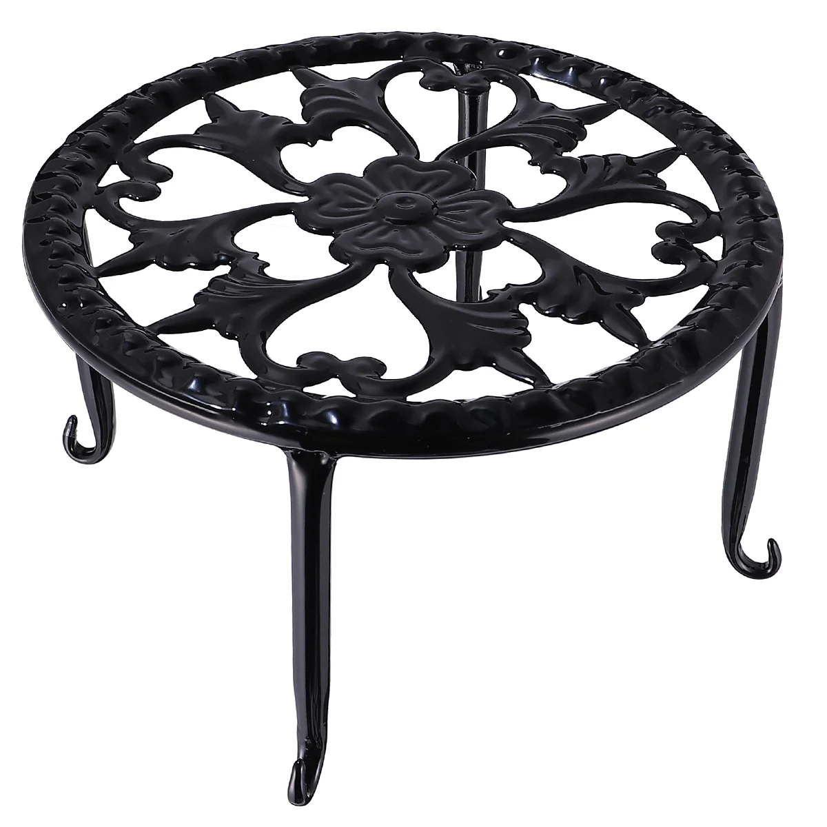 

Stand Pot Flower Holder Display Metal Planter Potted Stool Rack Round Shelf