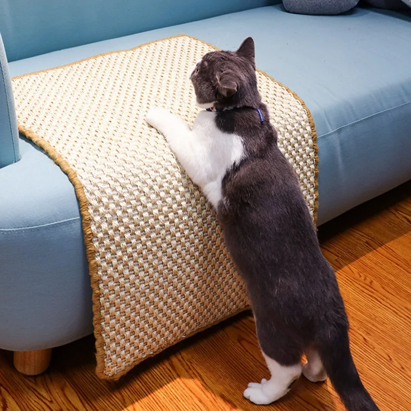 Cat Scraper Scratching Post Sisal Mat Supplies for Cats Boardback Scratcher Furniture Scrapers Pet Products Home Garden