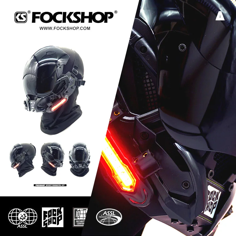Fockshop черная киберпанковая маска ручной работы технология функциональная