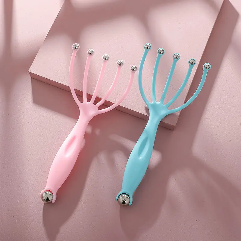 

1Pcs Five Finger Head Massager Steel Ball Head Massage Relaxation Massager Hair Held Scalp Neck Stress Relief Reduce Stress
