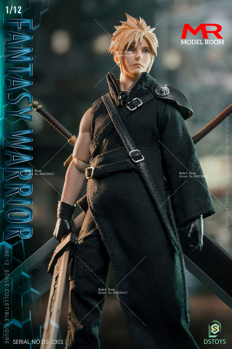 Фото DSTOYS DS-2301 1/12 Fantasy Warrior Cloud, экшн-фигурка, 6-дюймовая фигурка мужского солдата, игрушка, полный набор, Коллекционная модель №5