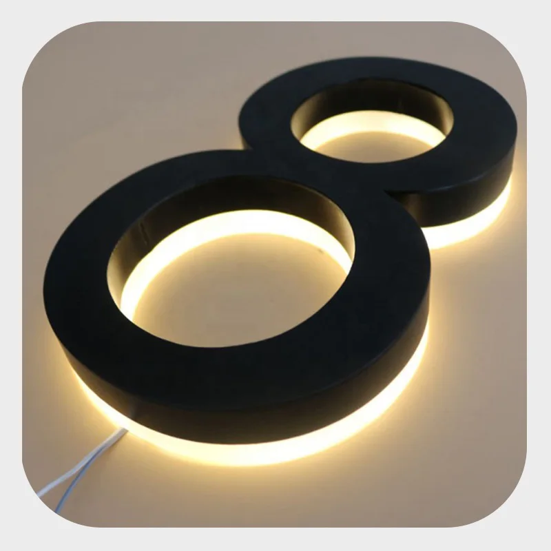 

Hoot gold светодиодный подсветка из нержавеющей стали, индивидуальный знак.