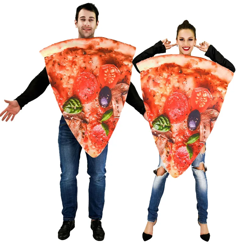 

Adult Funny Pizza Costume Tunic Sponge Suit Halloween Food Cosplay Family Men Women Outfits Carnival Easter Purim Fancy Dress