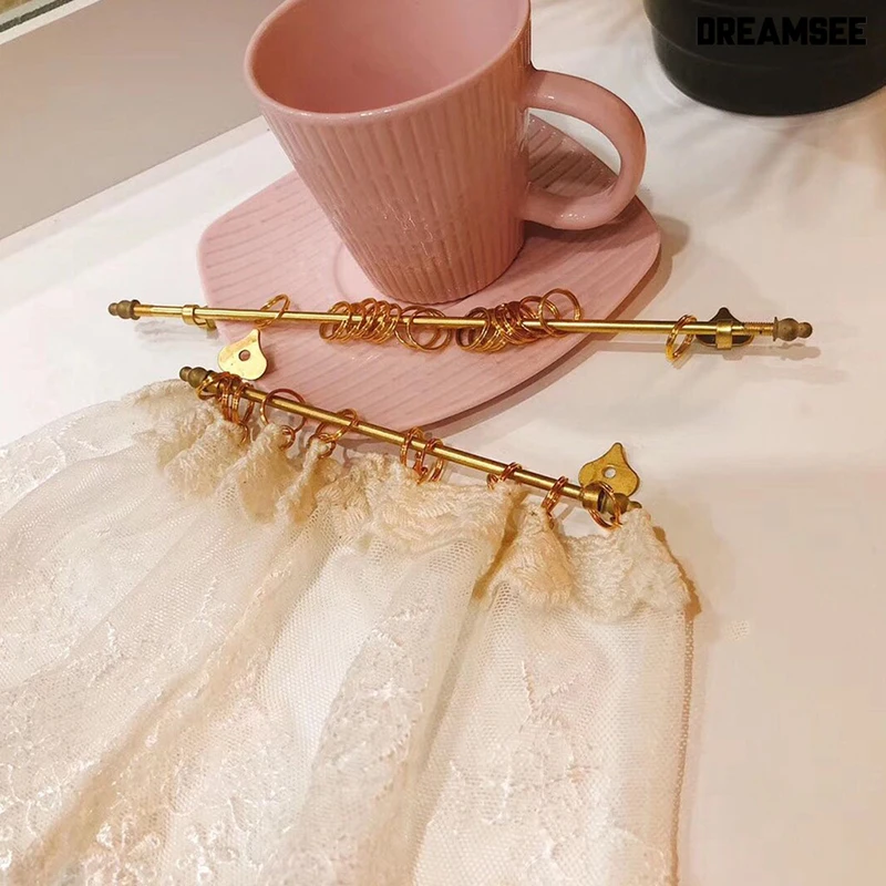 

1:12 Dollhouse Mini Alloy Curtain Rod Dollhouse Miniature Curtain Accessories Dollhouse Home Furniture Decoration