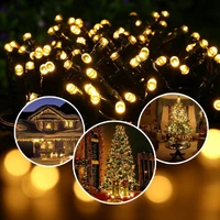 8 flash modes led solar lamp string outdoor small lights lawn garden layout hanging lights patio patio decorative lights