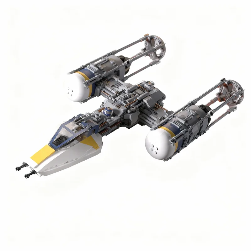 Фото 1270 деталей MOC PiXEL-DANs BTL-A4 YWING VERSION 2 - модификация в стиле UCS, масштаб минифигурок, модель звездной битвы, конструктор, игрушка для самостоятельной сборки. №1