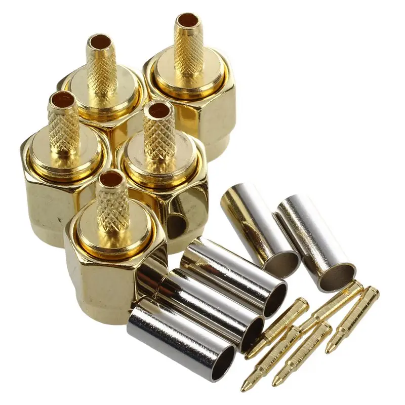 

5Pcs SMA Male Plug Straight Crimp RG316 RG174 Rf Adapter Connector