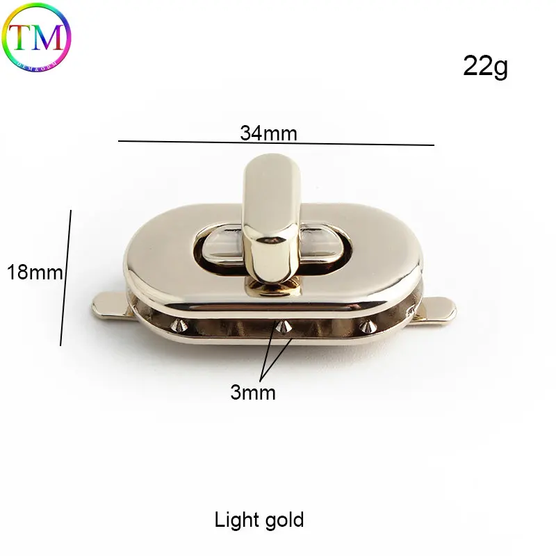 1-10 Pieces 3 Colors Metal Buckle Turn Locks Clasp Craft Clasp Turn Twist  Clasps Closure Leather Decorative Clasps For Diy bags