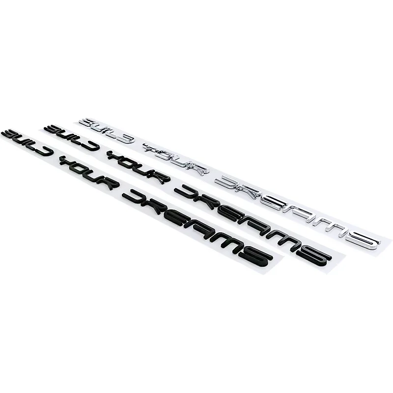 Создайте свои мечты значок с буквенным логотипом автомобильные наклейки для BYD EV