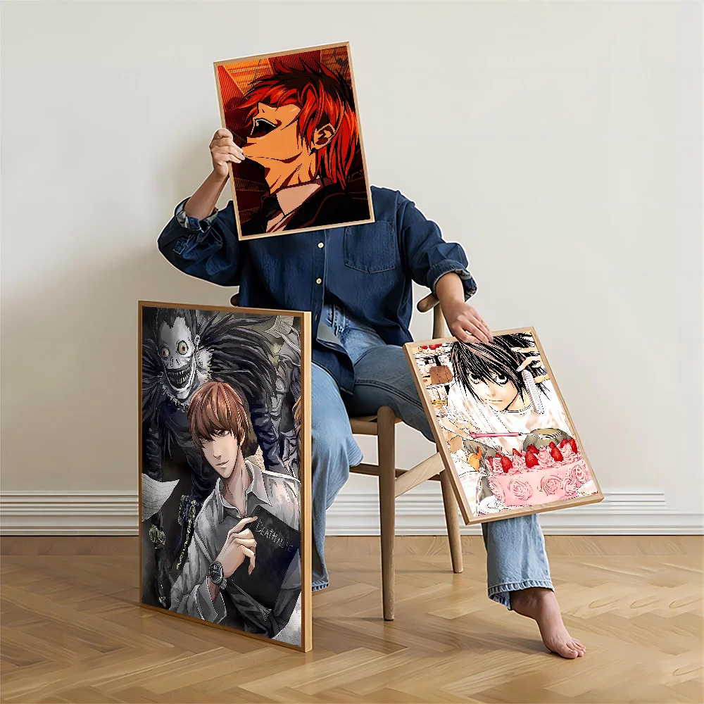 Death Note аниме постеры липкие декорации живопись настенное искусство белая