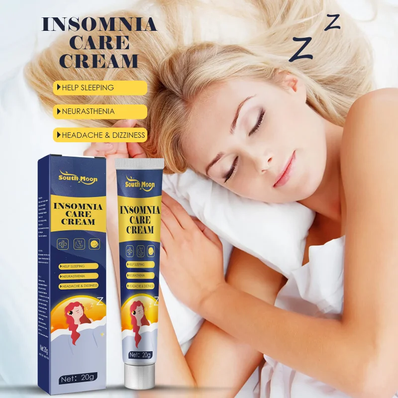 

Sleepless Cream Effective Help Sleep Sooth Anxiety Insomnia Improve Relax plaster Relieve Headache Stress Ointment Health Care