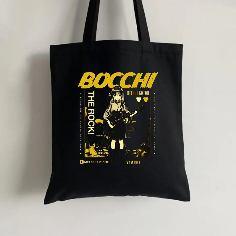 Фото Сумка для покупок Bocchi the Rock, сумка из искусственной кожи, сумка из джута, тканая сумка из джута, сумка для покупок №3